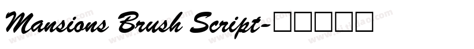 Mansions Brush Script字体转换